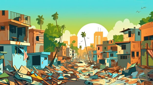 Foto ilustração de terremoto