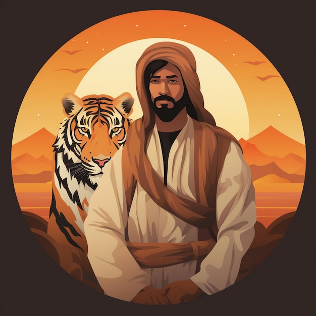 Foto ilustração de tigre