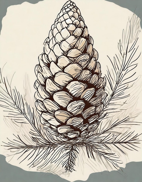 Ilustração de um abeto de bálsamo