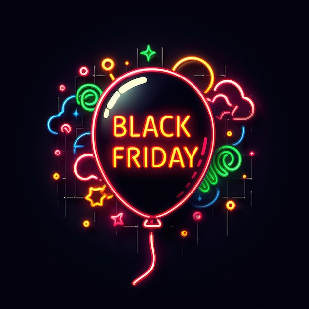 Ilustração de um banner da Black Friday para compras on-line e comércio eletrônico