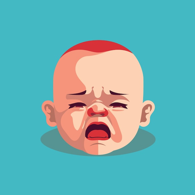 Foto ilustração de um bebê chorando