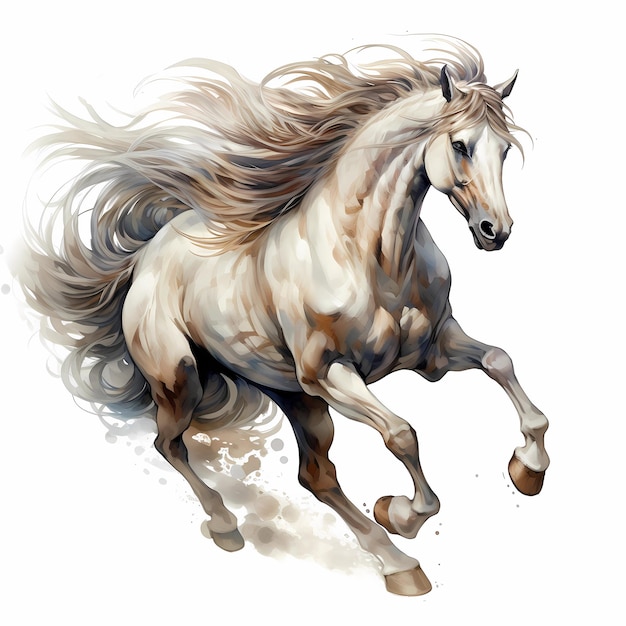 Ilustração de um cavalo a galopar