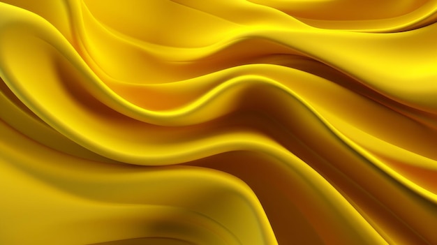 Ilustração de um fundo amarelo abstrato com linhas onduladas