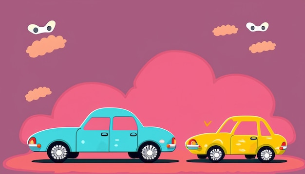 ilustração de um fundo de carro