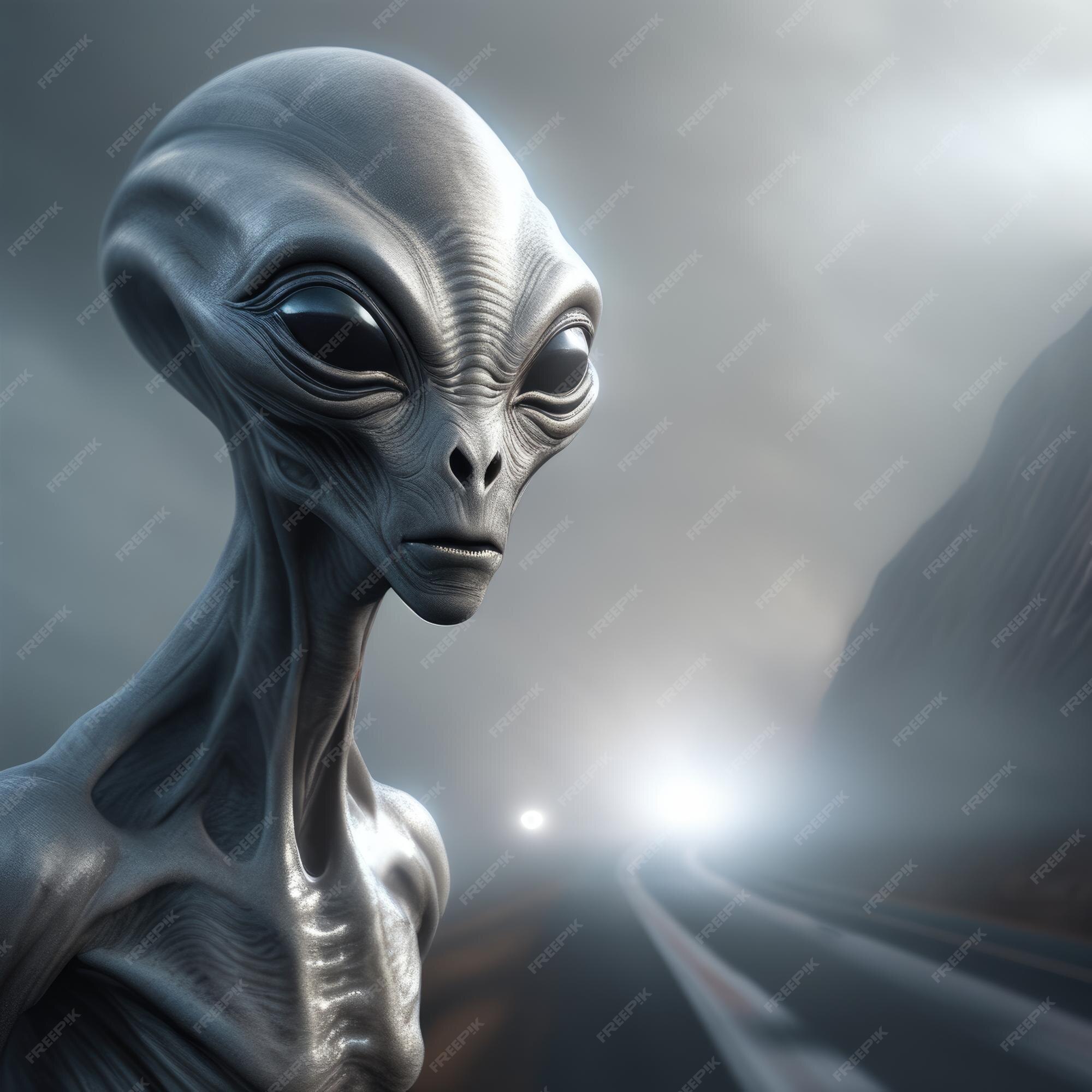 Desenho realista de Alien  Alien drawings, Grey alien, Alien painting