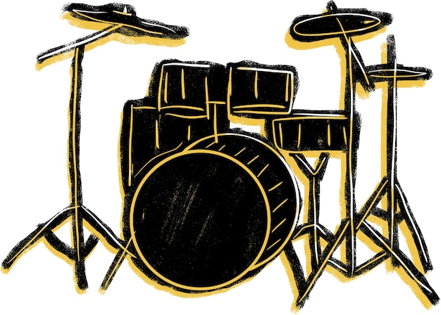 Ilustração de um instrumento musical de tambor