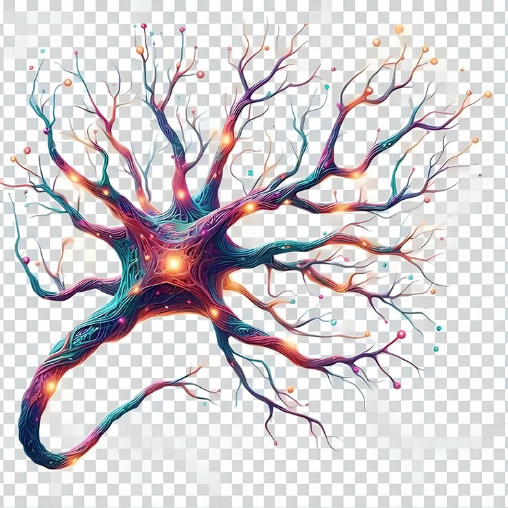 Foto ilustração de um neurônio