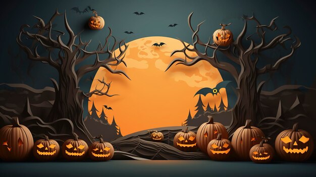 ilustração de um tema de Halloween