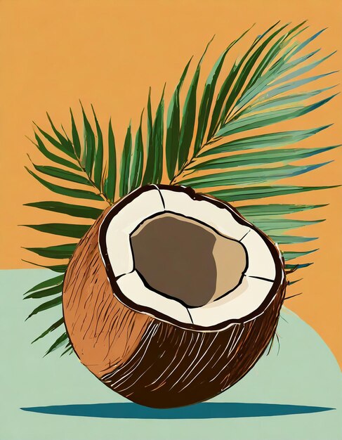 Foto ilustração de uma árvore de coco