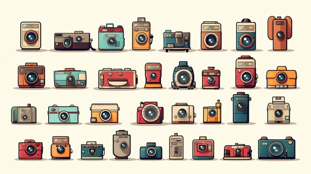 Ilustração de uma câmera SLR na mesa gerada por IA