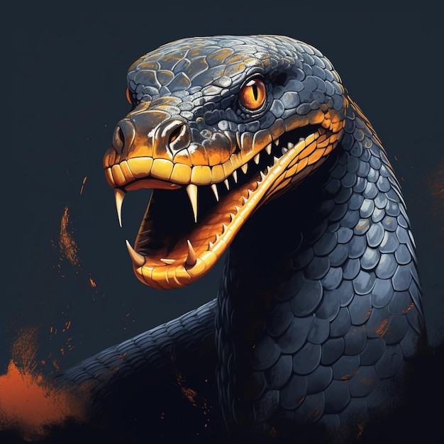 ilustração de uma cobra-rei
