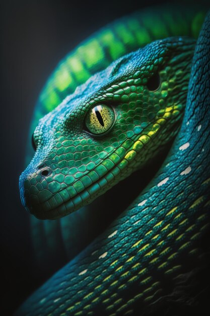 Foto de Cobra Azul Com Veneno Mortal e mais fotos de stock de Verde -  Descrição de Cor - Verde - Descrição de Cor, Cobra, Grama - iStock