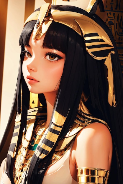 Ilustração de uma menina egípcia