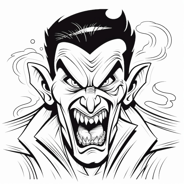 Desenho de Disfarce de vampiro do Halloween para Colorir - Colorir.com