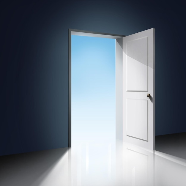 Ilustração de uma porta de perto