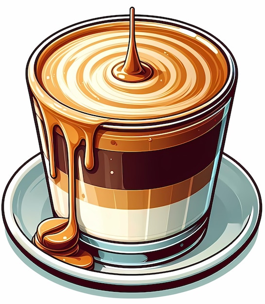 Ilustração de uma xícara de café creme