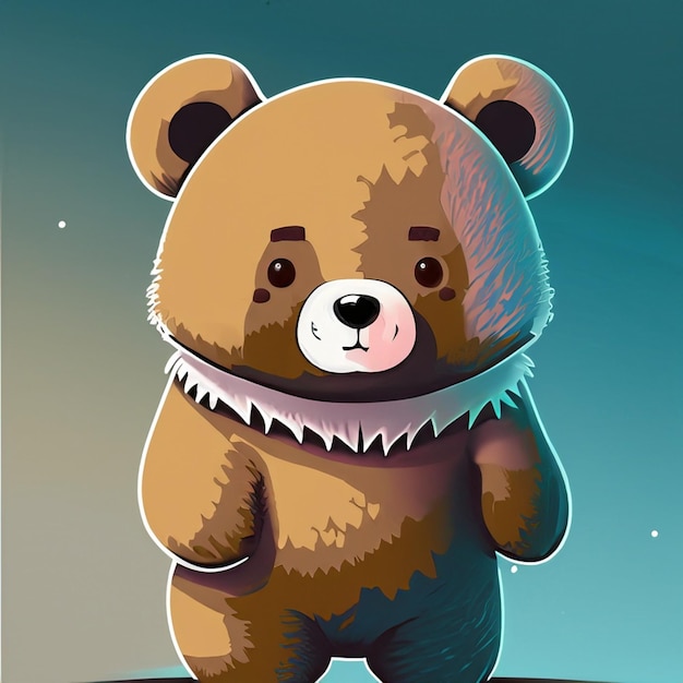 Foto ilustração de urso fofo