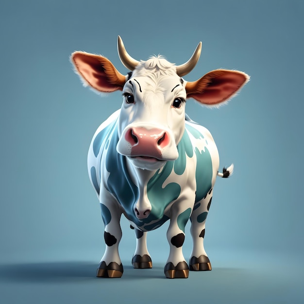 Ilustração de vaca AI Generative