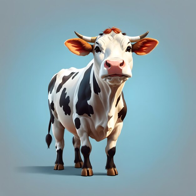 Ilustração de vaca AI Generative