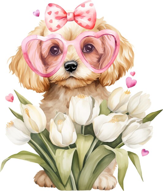 Ilustração de Valentine cavapoo