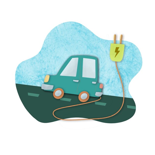 Ilustração de veículo elétrico