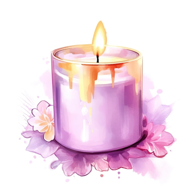 ilustração de velas em aquarela