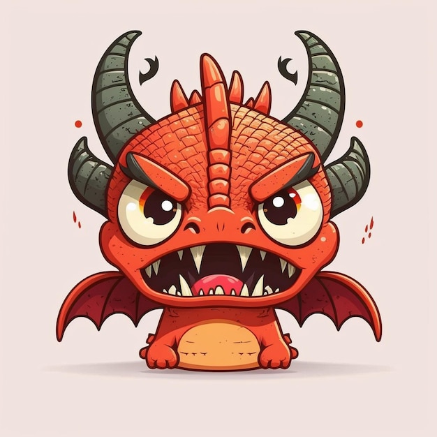 Foto ilustração de vetor dragon angry