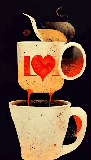 ilustração de xícara de café ilustração de café