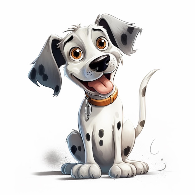 ilustração desenho animado cachorro