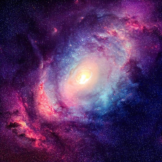 Ilustração digital de fundo de estrelas e galáxias do espaço