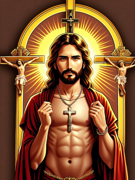 ilustração digital de jesus cristo