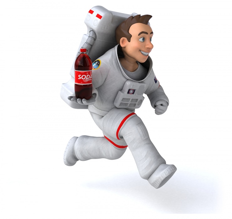 Foto ilustração divertida de astronauta