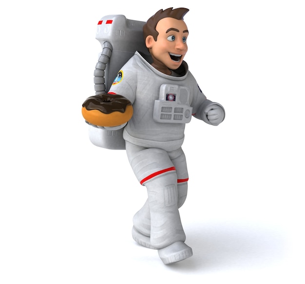 Ilustração divertida de astronauta