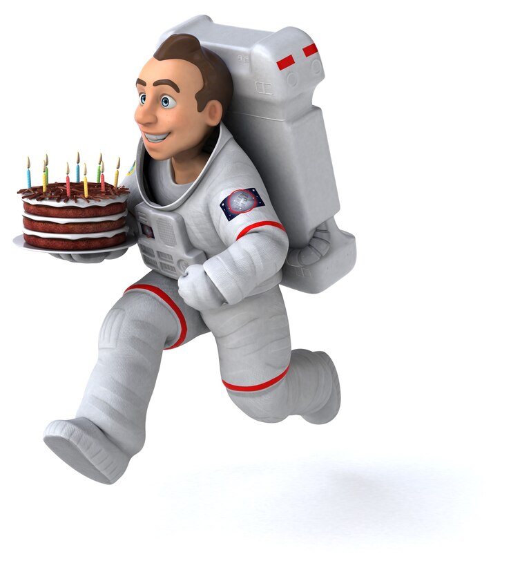 Foto ilustração divertida de astronauta
