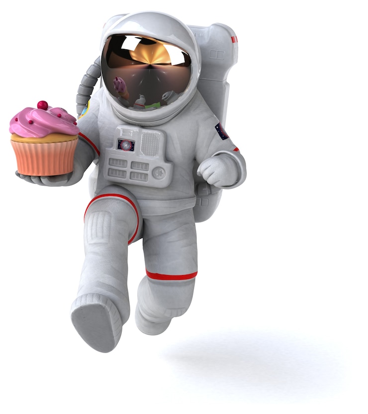 Foto ilustração divertida de astronauta