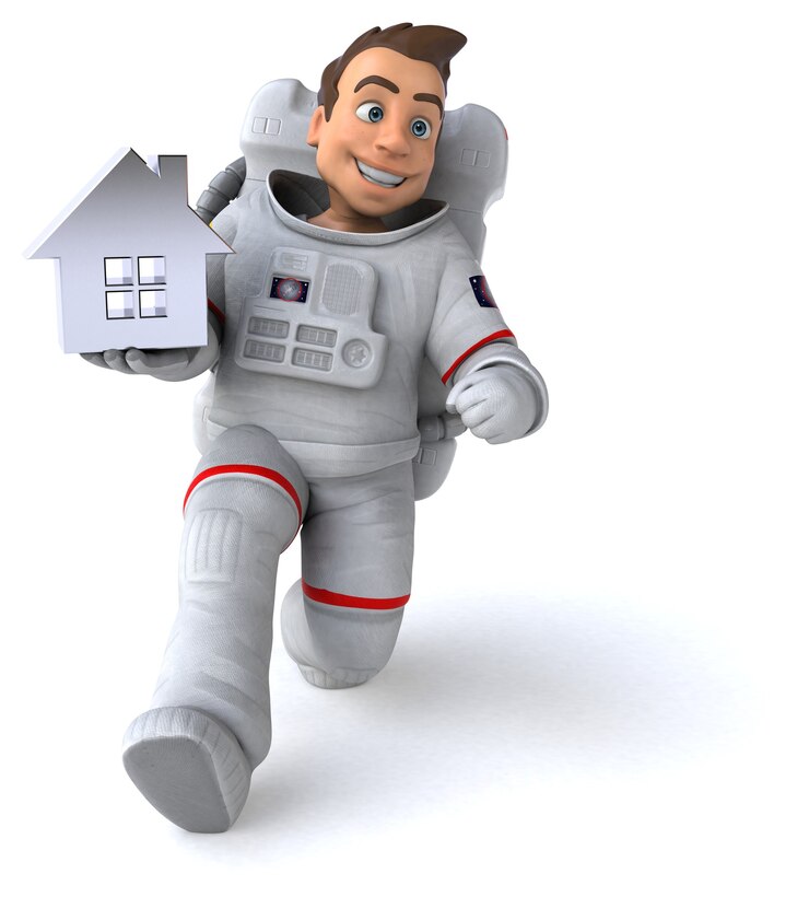 Foto ilustração divertida de astronauta