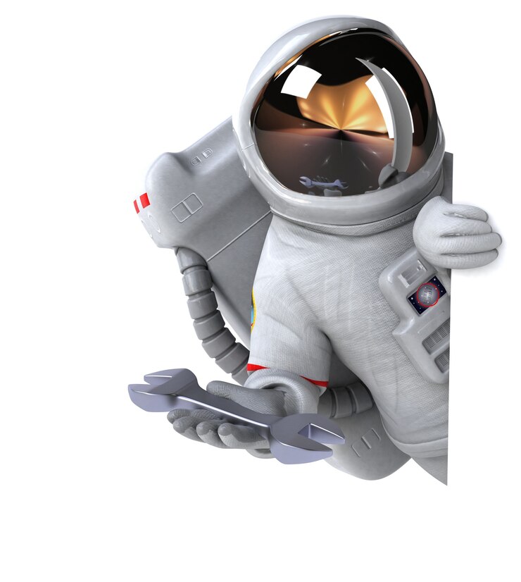 Foto ilustração divertida de astronauta