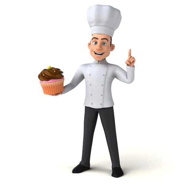 Ilustração divertida de chef