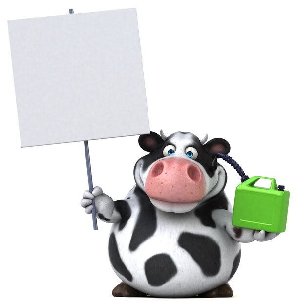 Foto ilustração divertida de vaca