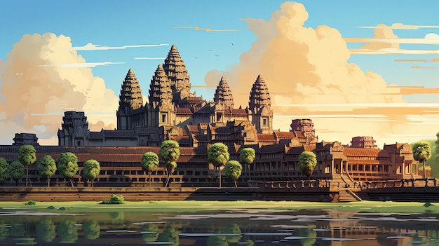 Ilustração do Angkor Wat