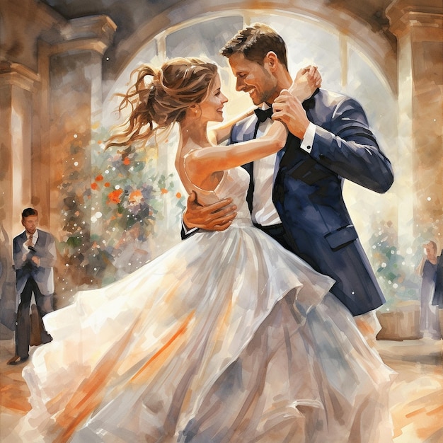 Ilustração do casamento