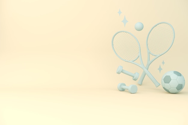 Ilustração do conceito de esporte de fundo de renderização 3D