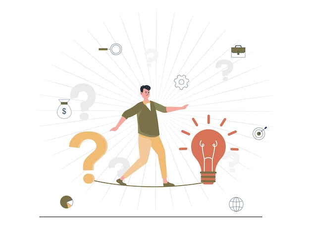 Ilustração do conceito de labirinto de resolução de problemas