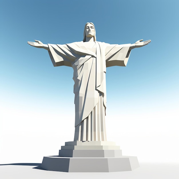 ilustração do Cristo RedentorUma representação 3D do