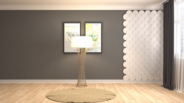 Foto ilustração do design do quarto interior