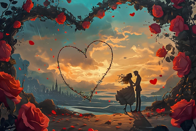 Foto ilustração do dia do amor