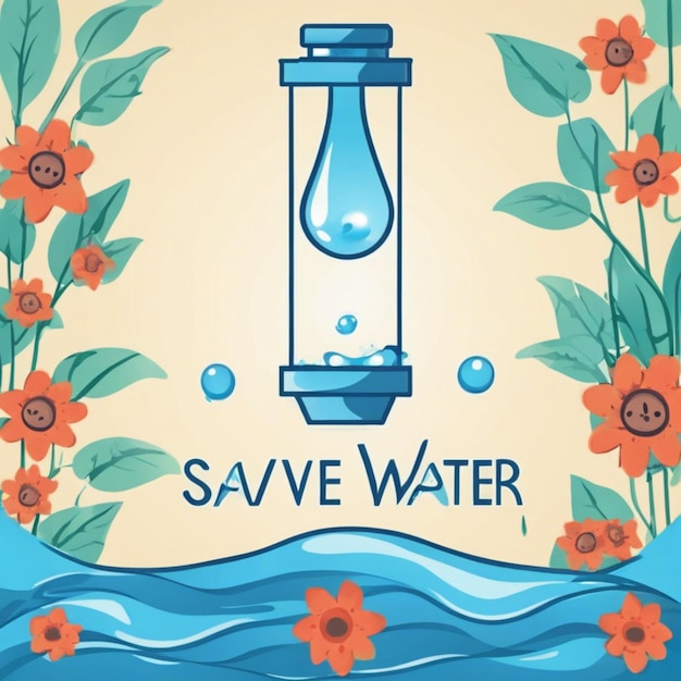 Foto ilustração do dia mundial da água para poupar água