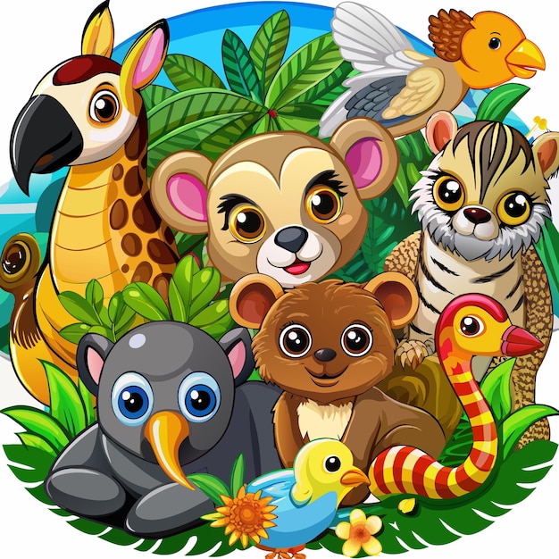 Ilustração do Dia Mundial da Vida Selvagem com animais