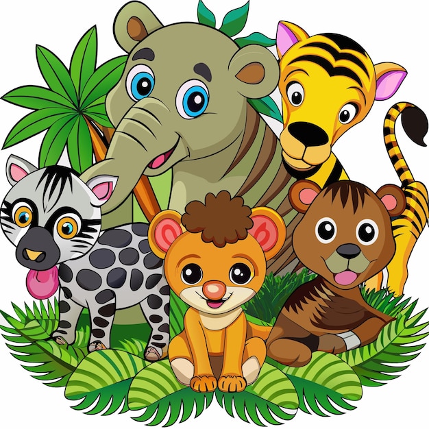 Ilustração do Dia Mundial da Vida Selvagem com animais