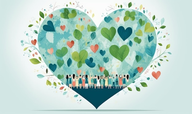Ilustração do Dia Mundial do Coração